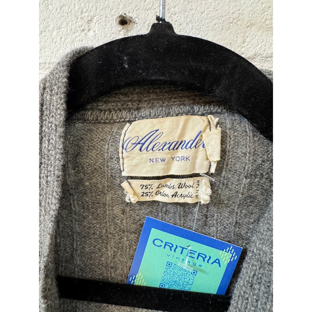 60s Alexander's Gray Button Front Vest - image 8